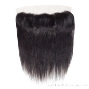 Free Sample Straight Virgin Hair 13*4 frontal straight human hair Extensions Double Drawn Italian hair Weave